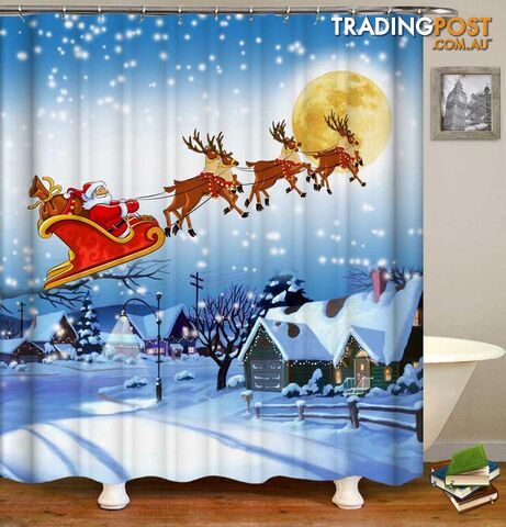 Classic Christmas Scene Shower Curtain - Curtains - 7427046067355