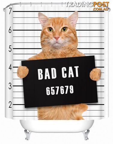 Bad Cat Shower Curtain - Curtains - 7427045952652