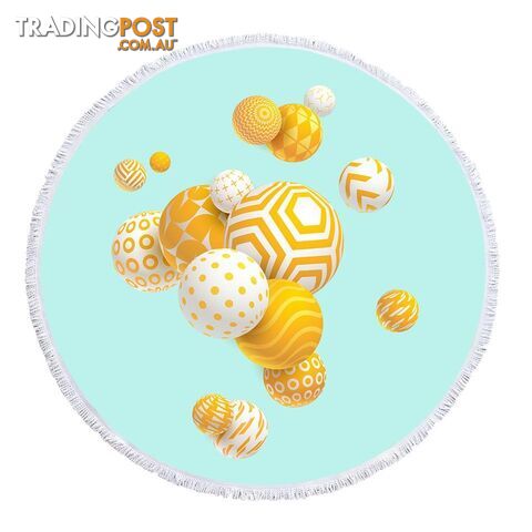 Yellow Balls Beach Towel - Towel - 7427046342384