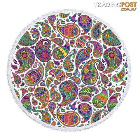 Colorful Paisley Beach Towel - Towel - 7427046343688