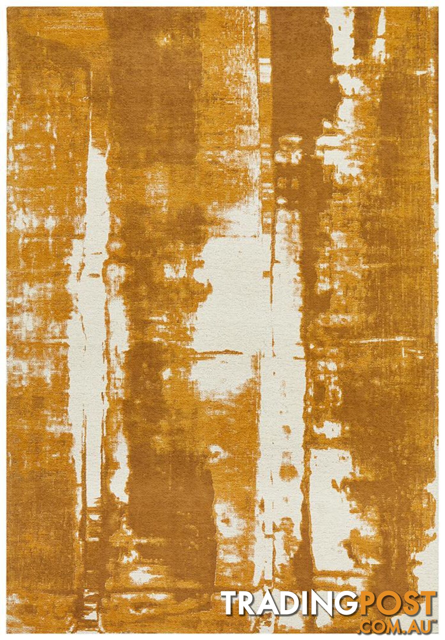 Magnolia Abstract Mustard Rug - Unbranded - 9375321879330