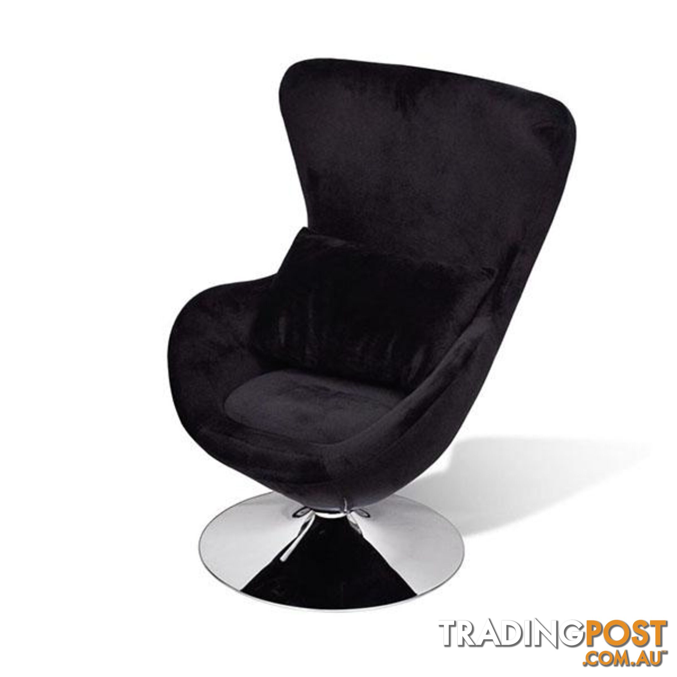 Armchair With Egg Shape Black - Unbranded - 8718475884040