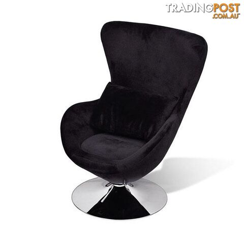 Armchair With Egg Shape Black - Unbranded - 8718475884040