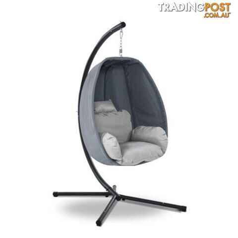 Outdoor Furniture Egg Hammock Porch Hanging Pod Swing Chair With Stand - Gardeon - 9350062282212