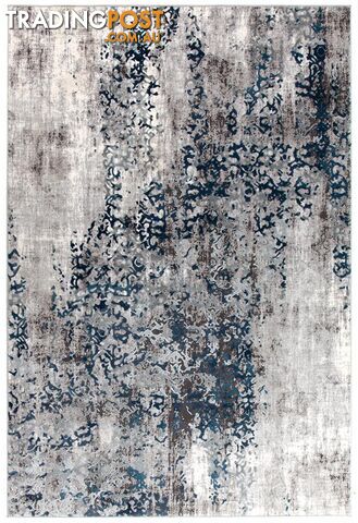 Kendra Casper Distressed Modern Blue Grey White Rug - Unbranded - 9375321833202
