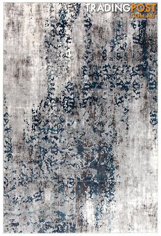 Kendra Casper Distressed Modern Blue Grey White Rug - Unbranded - 9375321833202