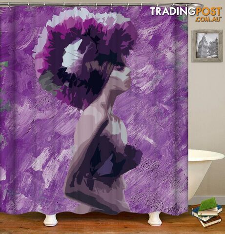 The Purple Lady Shower Curtain - Curtains - 7427045923621
