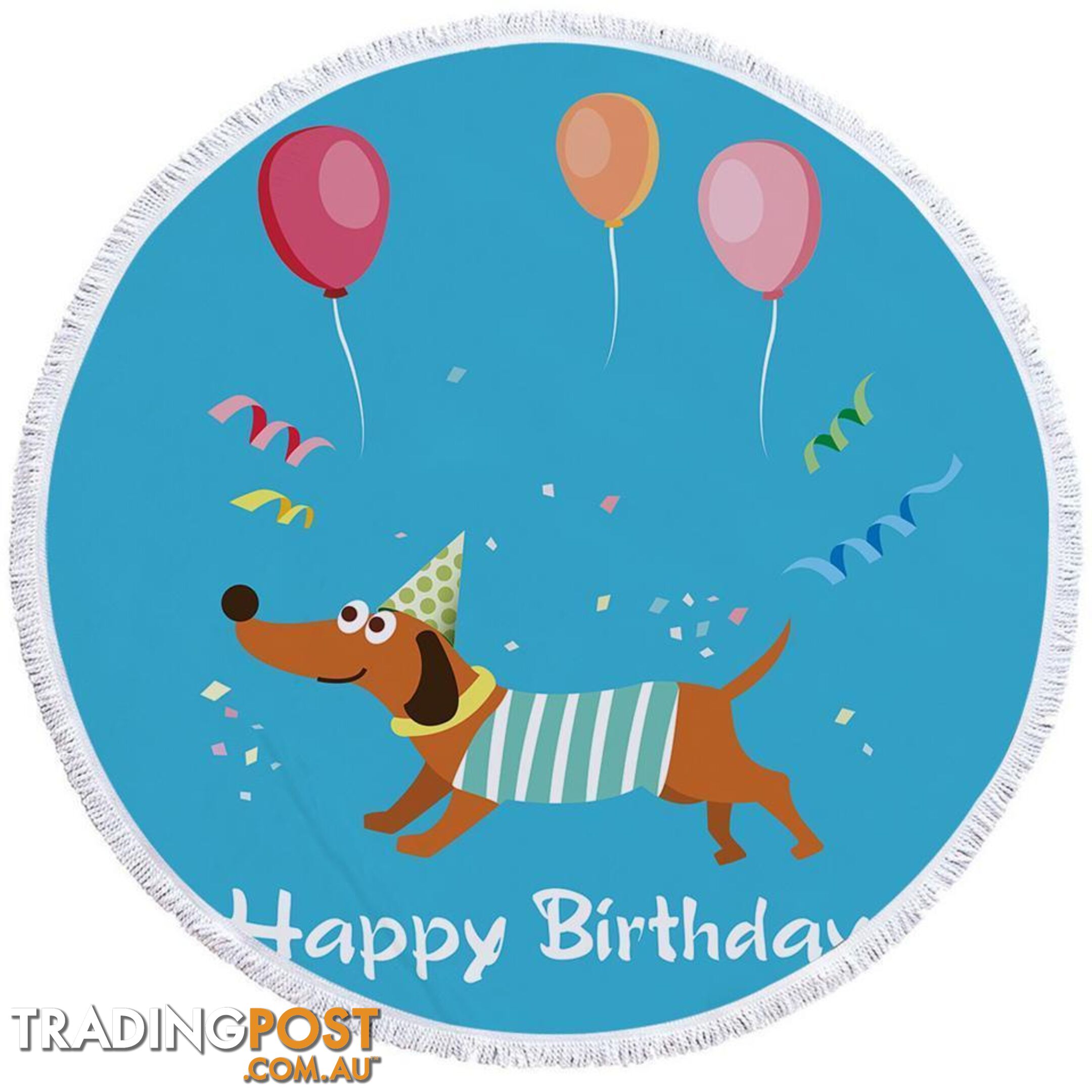 Happy Birthday Dog Beach Towel - Towel - 7427046321891