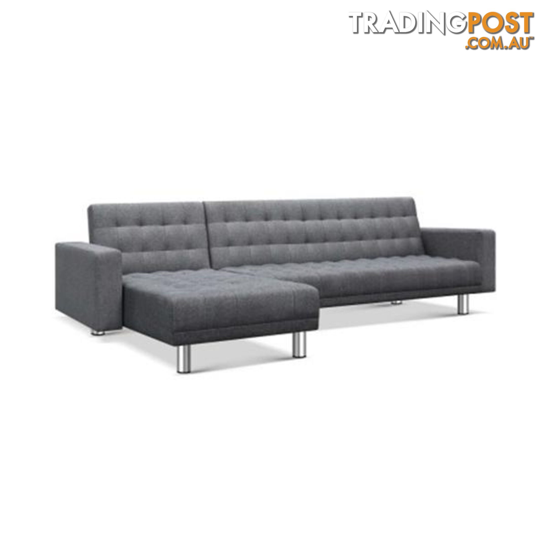 Artiss Modular Fabric Sofa Bed Grey - Artiss - 7427046191647