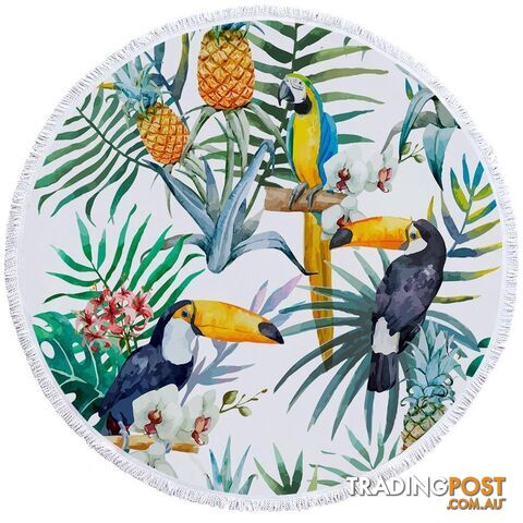 Tropical Toucans Beach Towel - Towel - 7427046320641