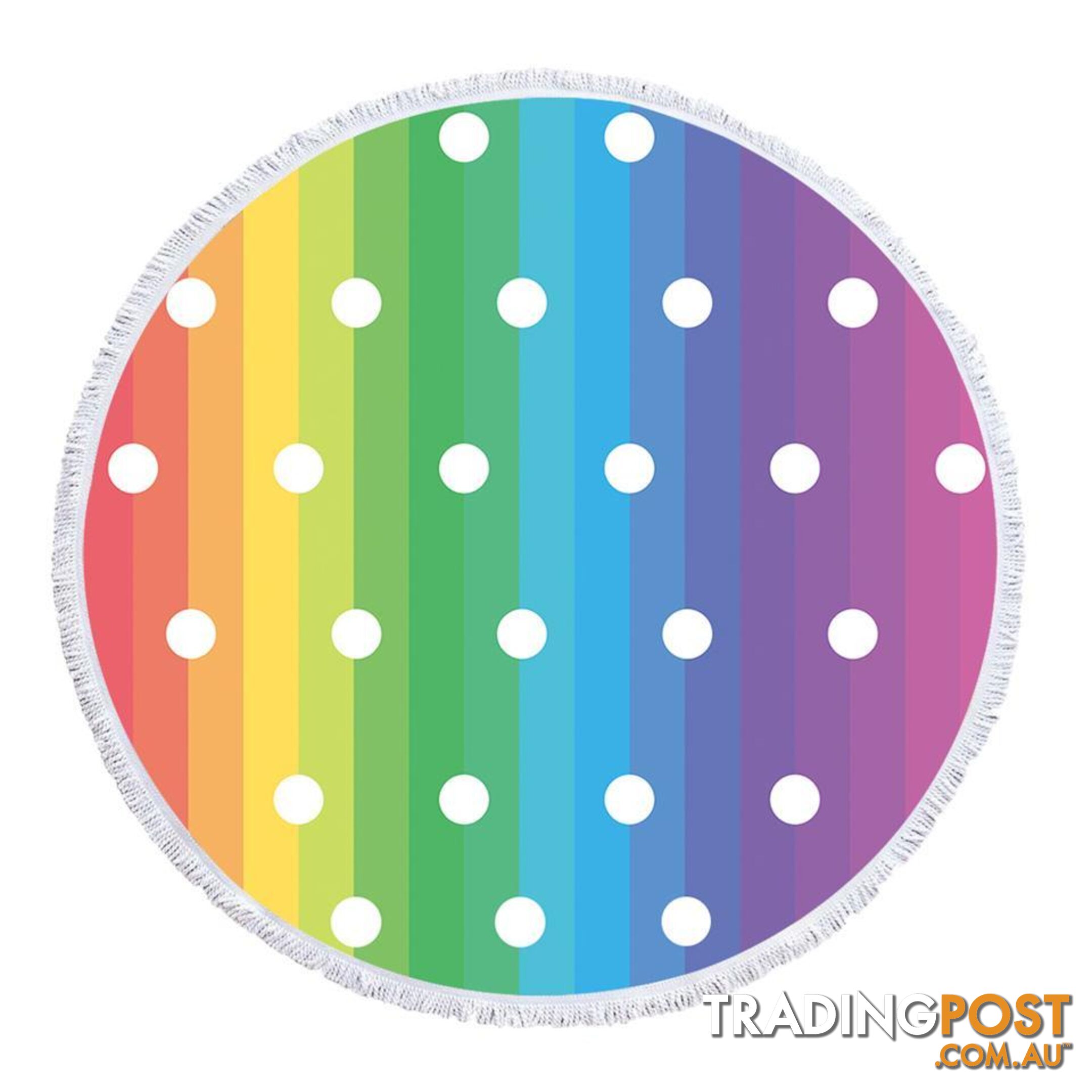 Rainbow Polka Dot Beach Towel - Towel - 7427046334815