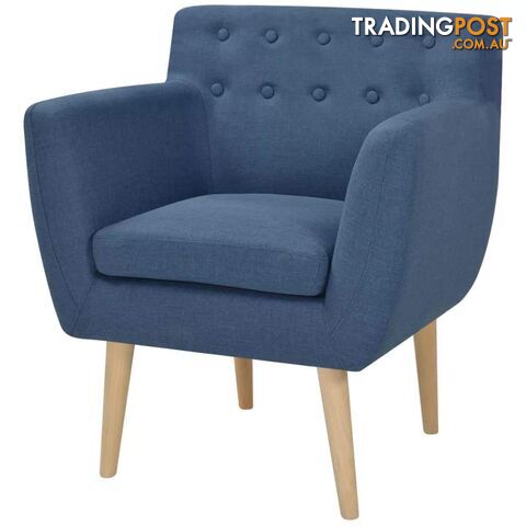 Armchair Fabric 67 x 59 x 77 Cm Blue - Unbranded - 9476062042608