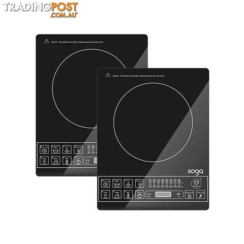 Soga 2X Cooktop Electric Smart Induction Kitchen Cooker Cookware - Soga - 9476062089689