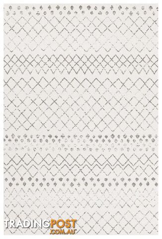 Oasis Selma White Grey Tribal Rug - Unbranded - 9375321846073