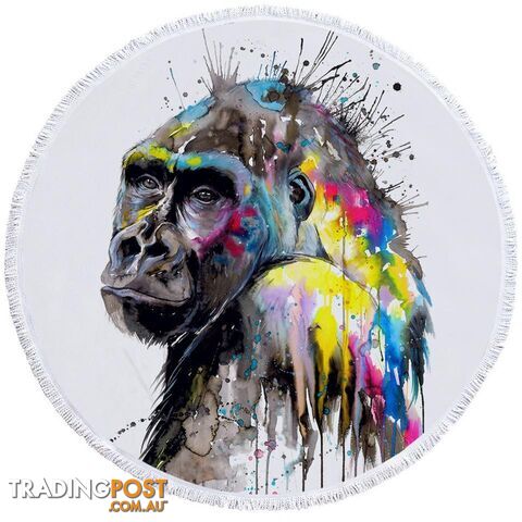 Art Painting Gorilla Beach Towel - Towel - 7427046330466