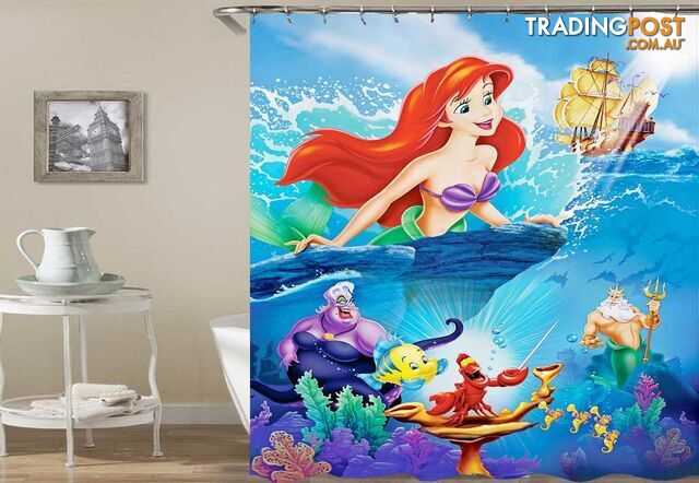 Colorful Little Mermaid Shower Curtain - Curtain - 7427046142502
