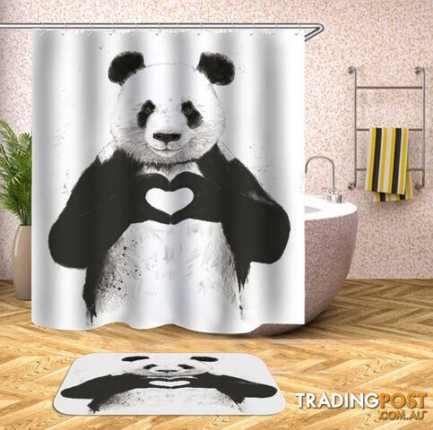 Loving Panda Shower Curtain - Curtain - 7427046096645