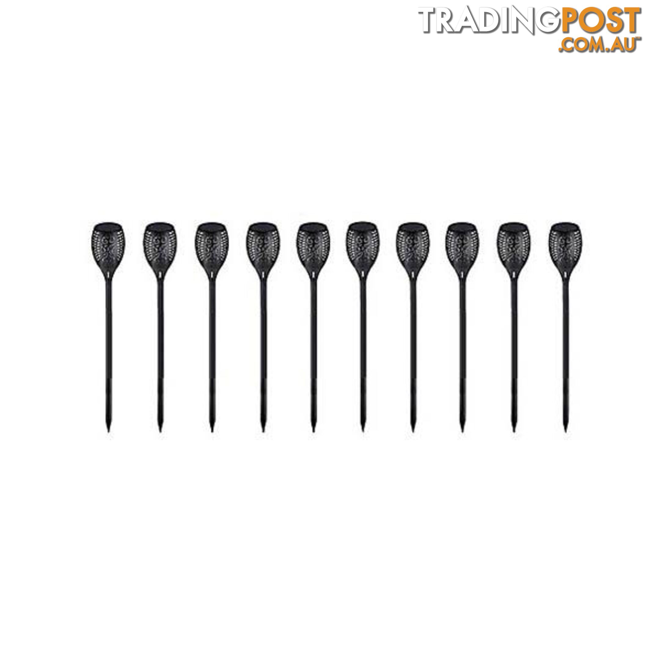 10 Pack Solar Torch Lights 96 Led Flickering Dancing Flame Garden Lamp - Randy & Travis Machinery - 7427046226158