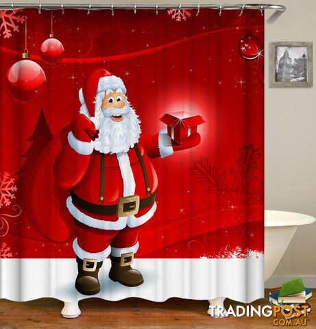 Friendly Santa Claus Shower Curtain - Curtain - 7427046017824