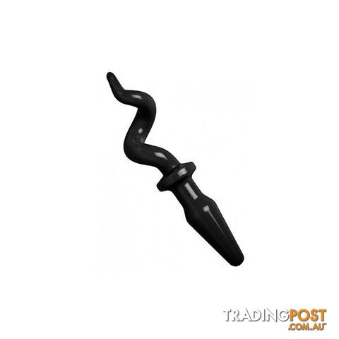 Squeal Pig Tail Anal Plug Black - Adult Toys - 811847010226