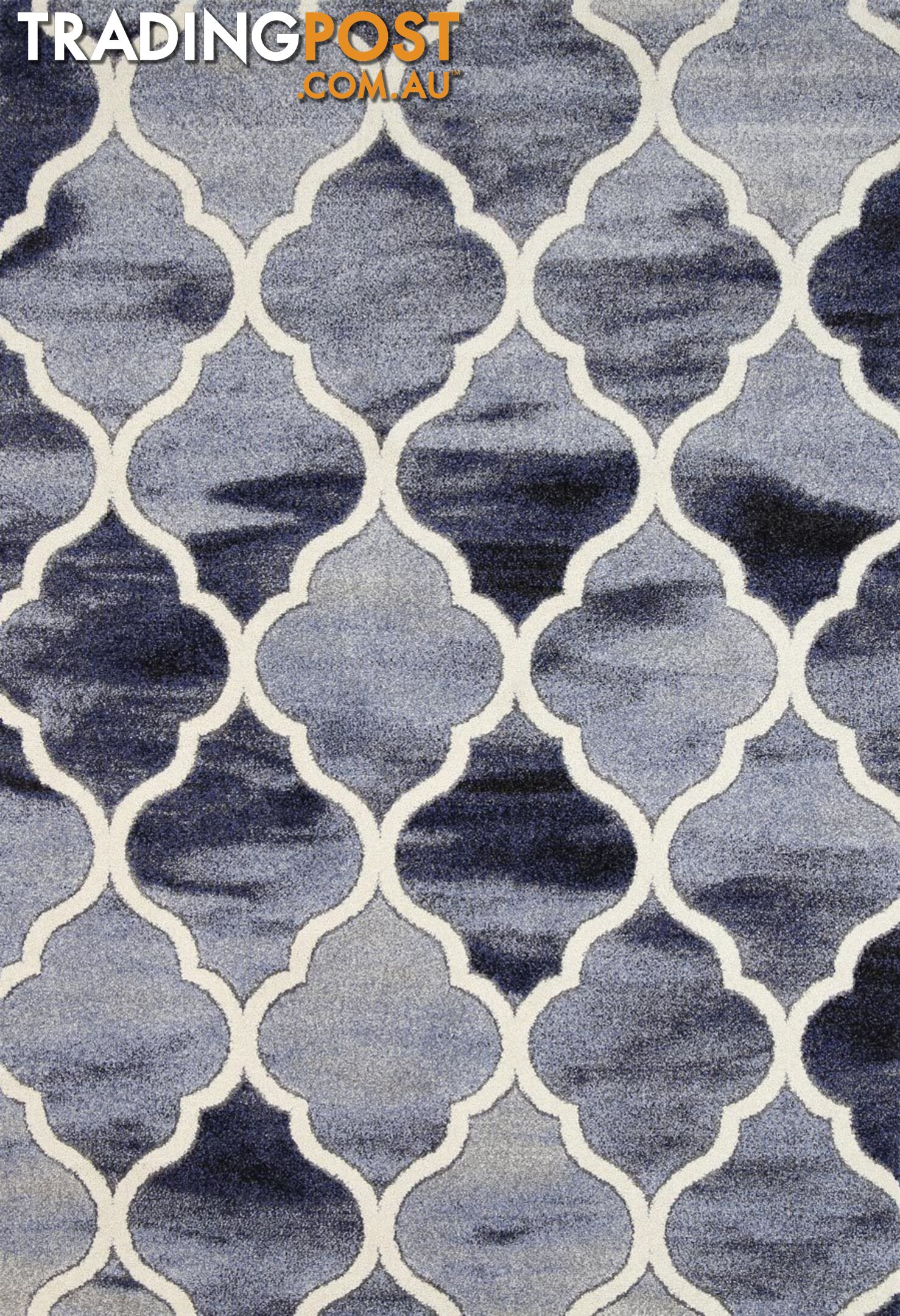 Vision Lattice Blue Grey Rug - Unbranded - 8681840732638