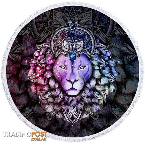 Indian Prince Lion Beach Towel - Towel - 7427046324847