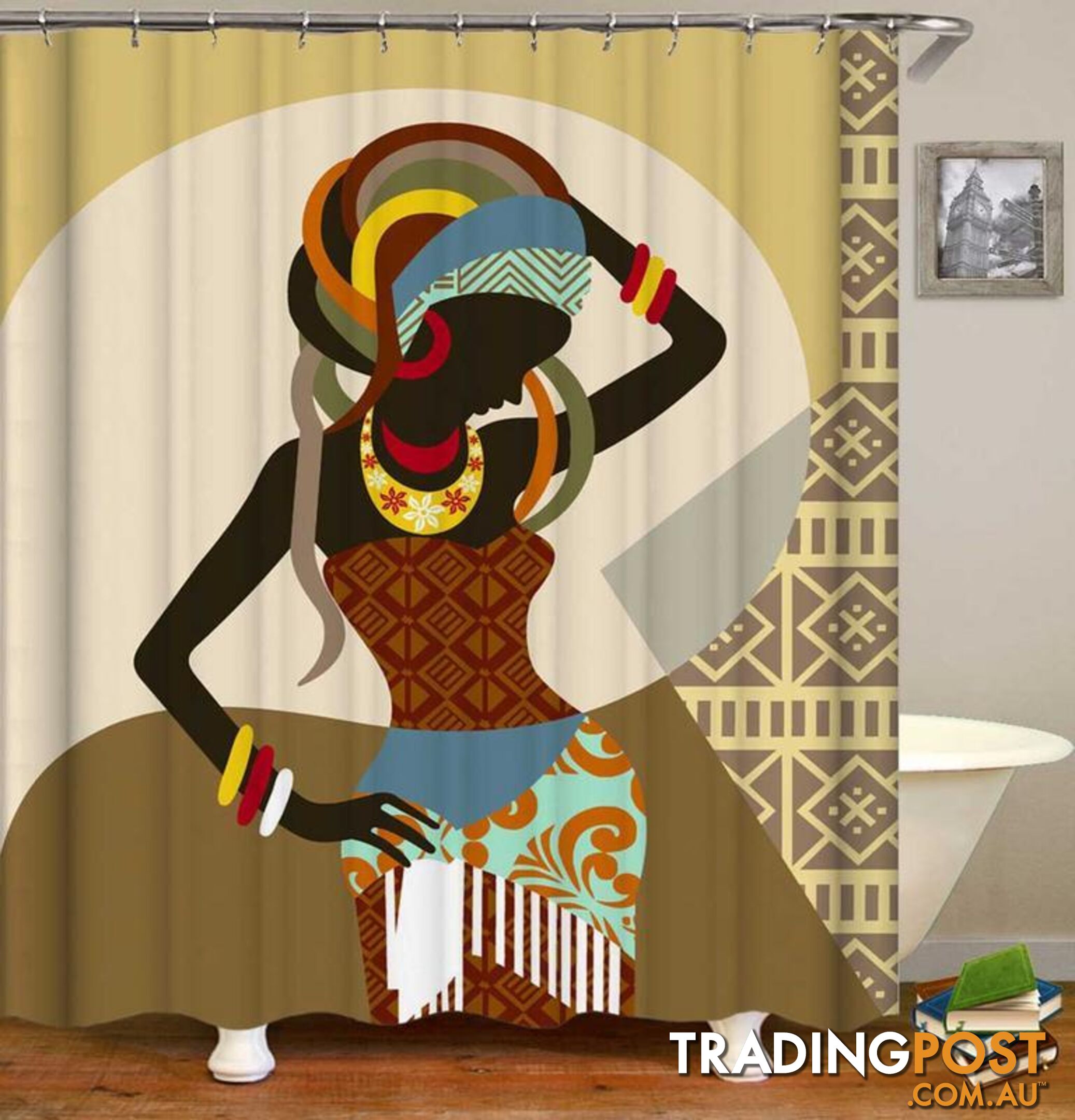 Traditional Dress African Woman Shower Curtain - Curtains - 7427046141857