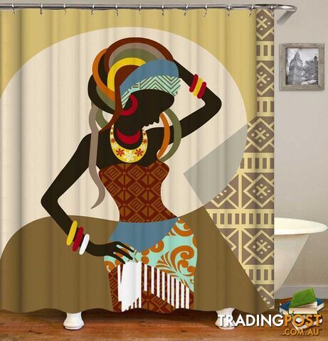 Traditional Dress African Woman Shower Curtain - Curtains - 7427046141857