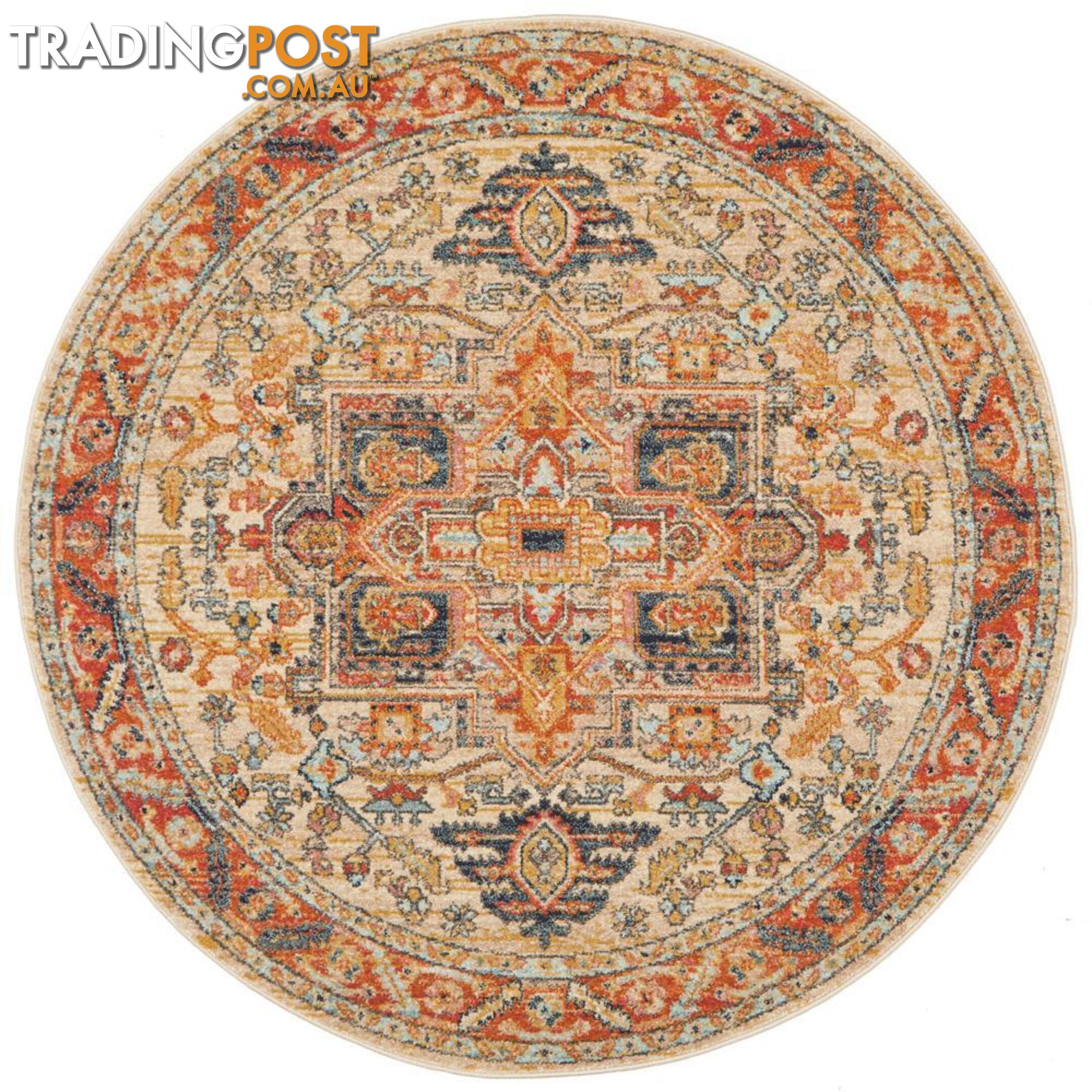 Legacy Round Rust Rug - Unbranded - 9375321883788