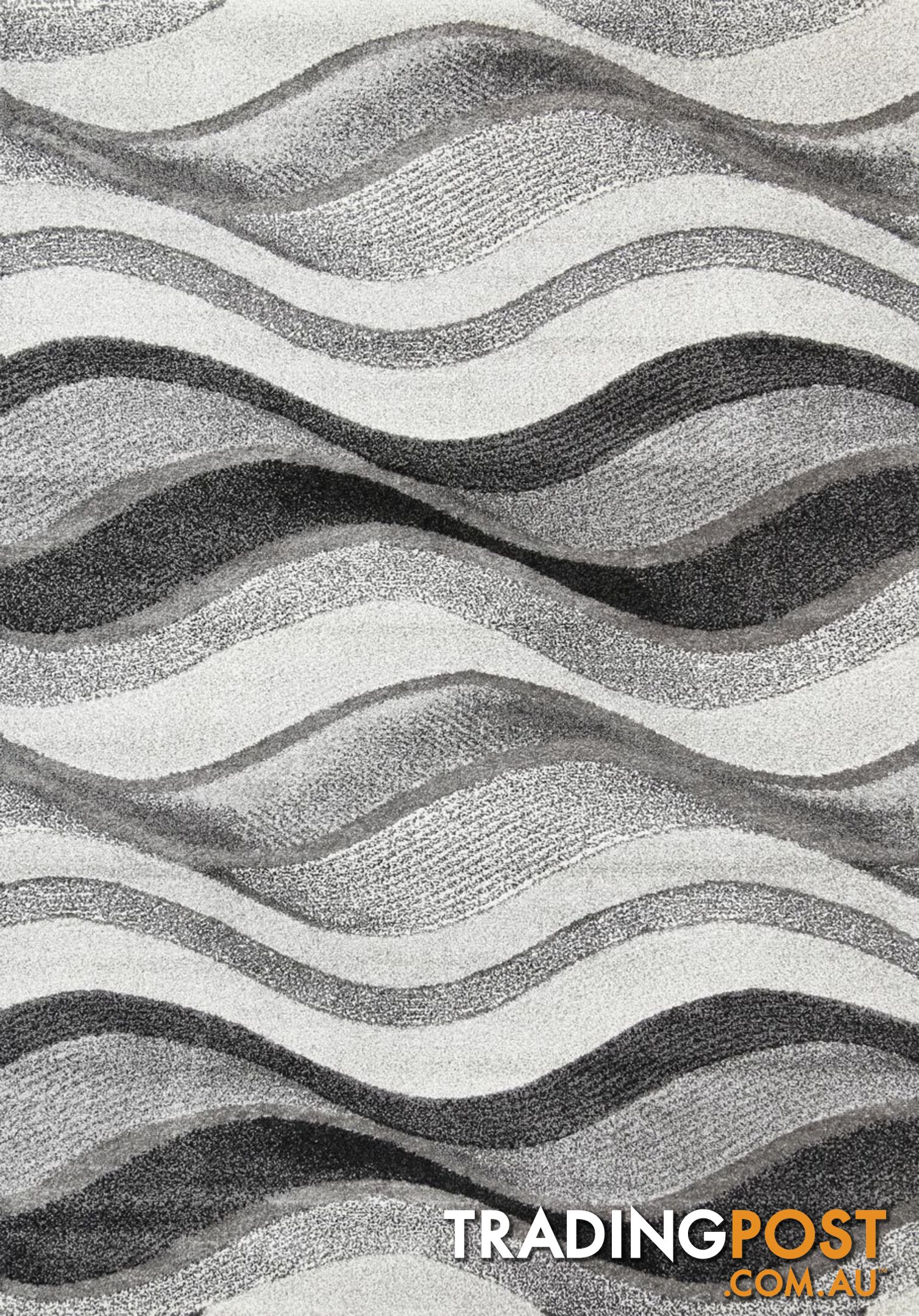 Vision Waves Grey Rug - Unbranded - 7427046165273