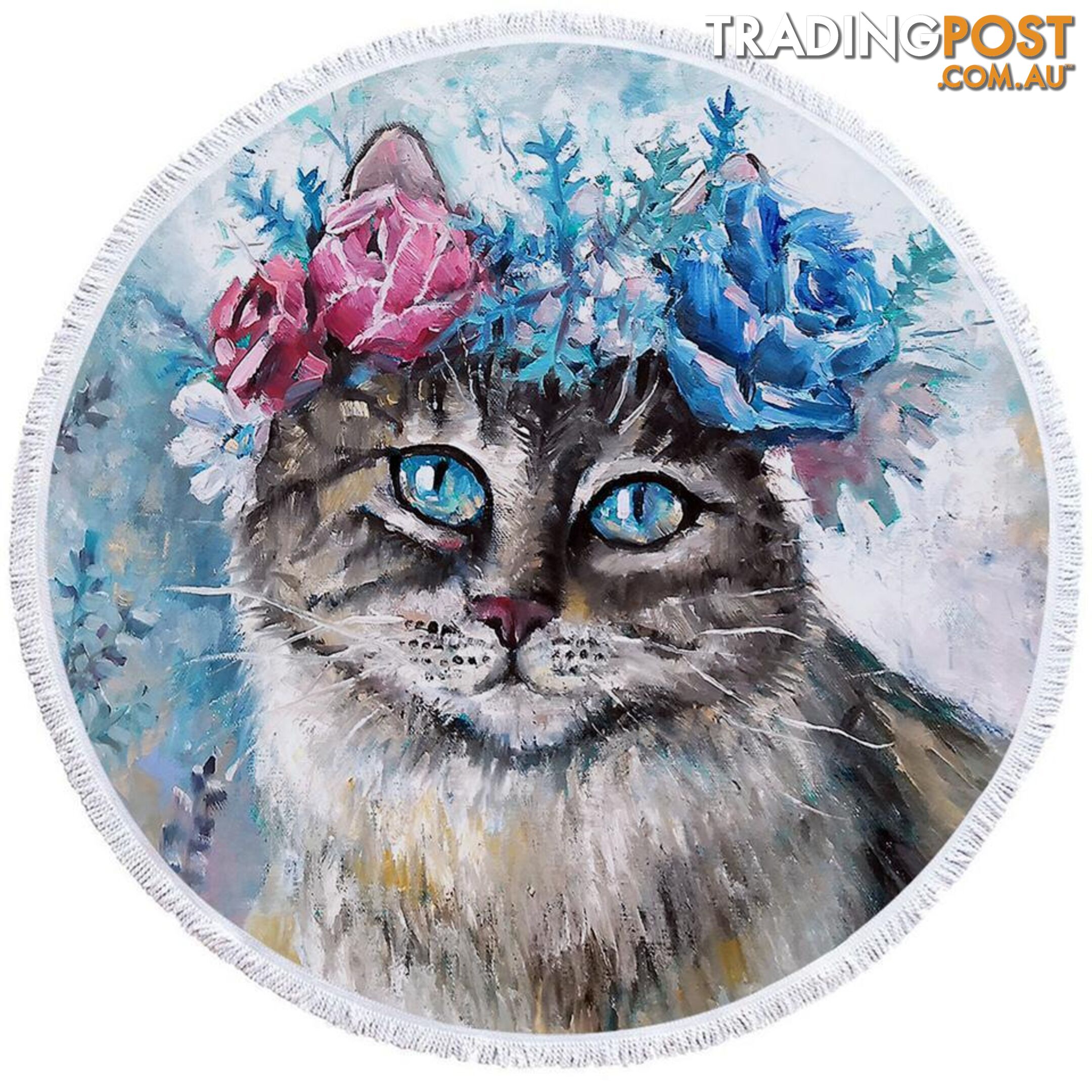 Art Painting Cat Beach Towel - Towel - 7427046340311