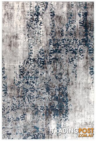 Kendra Casper Distressed Modern Blue Grey White Rug - Unbranded - 9375321833196