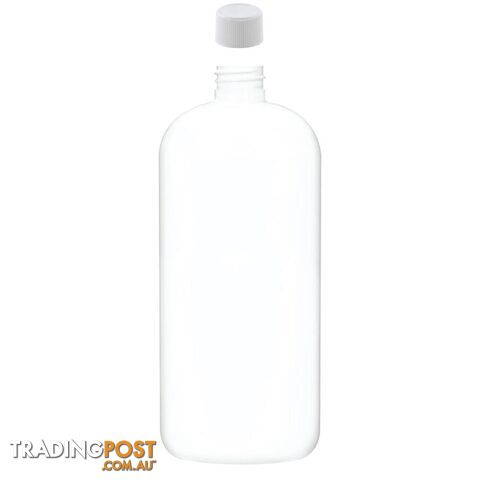 1X White 1L Plastic Pet Boston Bottle - Bucket - 7427005865763