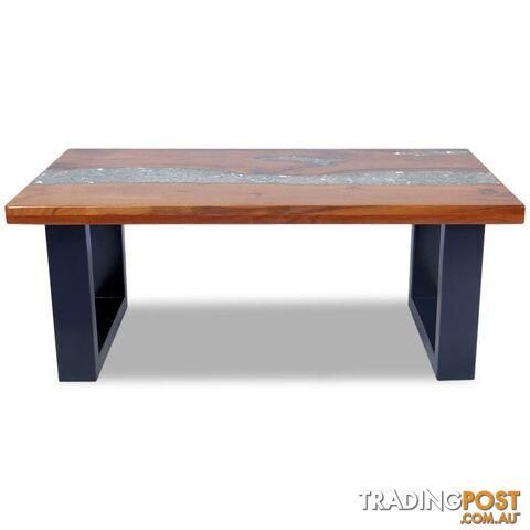 Coffee Table Teak Resin 100 x 50 Cm - Unbranded - 8718475999010