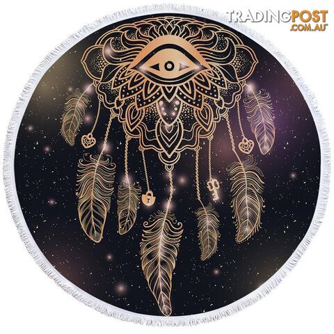 Dream Catcher Eye Beach Towel - Towel - 7427046327367