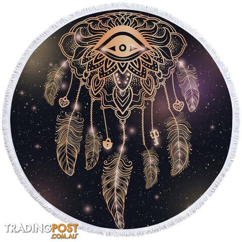 Dream Catcher Eye Beach Towel - Towel - 7427046327374