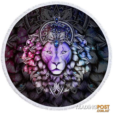 Indian Prince Lion Beach Towel - Towel - 7427046324878