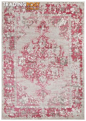 Alexa Transitional Grey Fuchsia Rug - Unbranded - 9375321848930