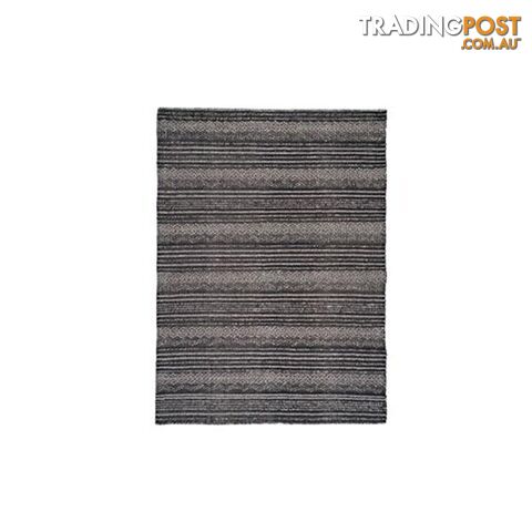 Kenya Black Beige Wool Rug - Unbranded - 9476062078317