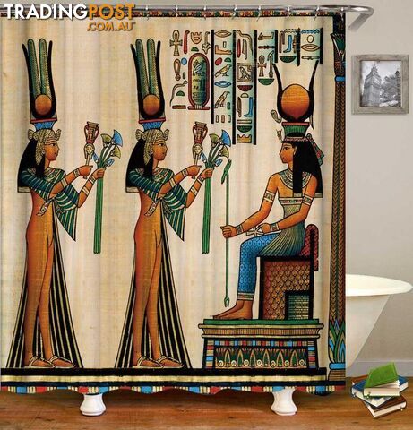 Egyptian Princess Colorful Painting Shower Curtain - Curtain - 7427046047586