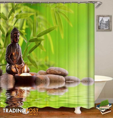 Spa Atmosphere Buddha Shower Curtain - Curtain - 7427046096867