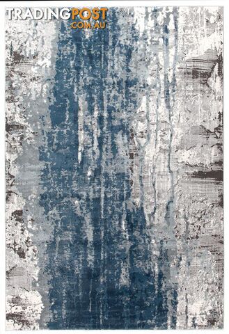 Kendra Roxana Distressed Timeless Blue Grey White Rug - Unbranded - 9375321833295