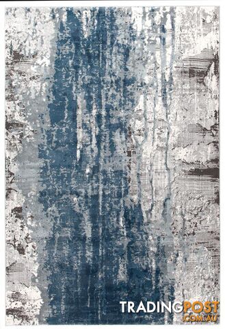 Kendra Roxana Distressed Timeless Blue Grey White Rug - Unbranded - 9375321833295