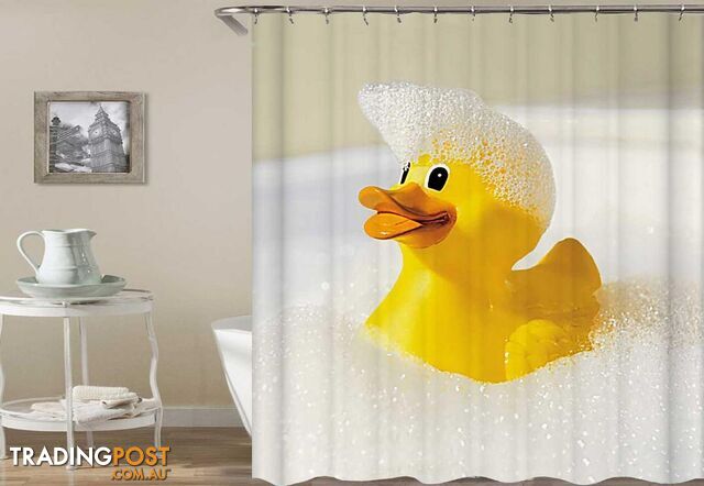 Rubber Duck Bubble Bath Shower Curtain - Curtain - 7427046053495