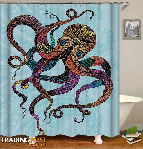 Crazy Colors Octopus Shower Curtain - Curtain - 7427045973749