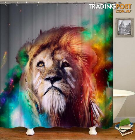 The Lion Chief Shower Curtain - Curtain - 7427045913097