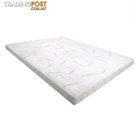 Cool Gel Memory Foam Mattress Topper Bamboo Cover 5Cm - Giselle Beddings - 9350062206119