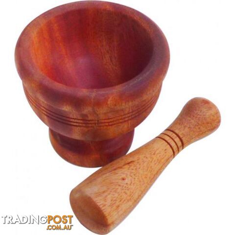 Wooden Pestle and Mortar - Qtoys - 8936074268041