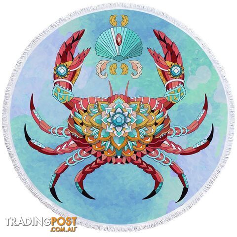 Diamond Crab Beach Towel - Towel - 7427046309646