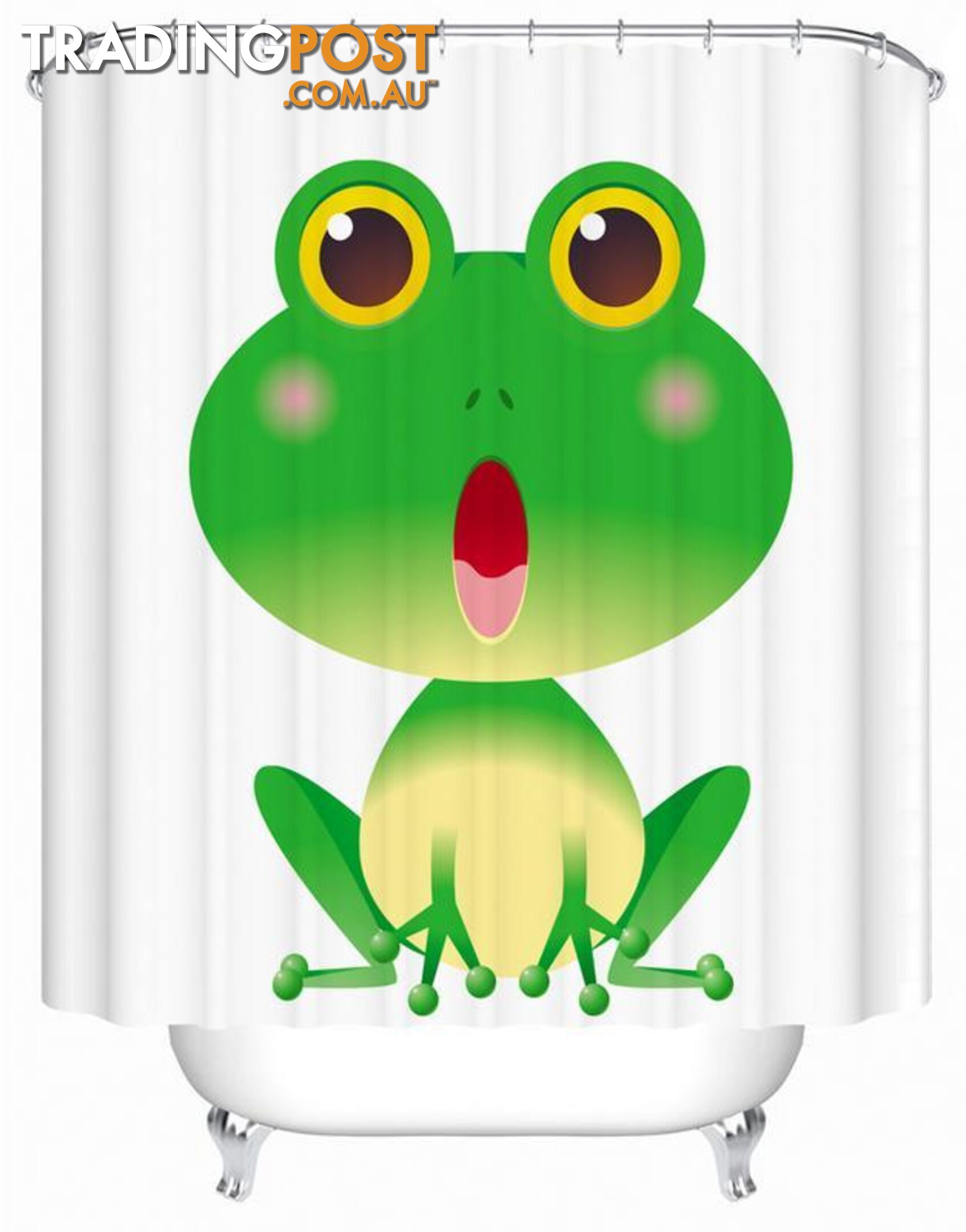 Blushing Frog Shower Curtain - Curtain - 7427005918797